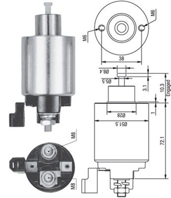 MAGNETI MARELLI Solenoidinis jungiklis, starteris