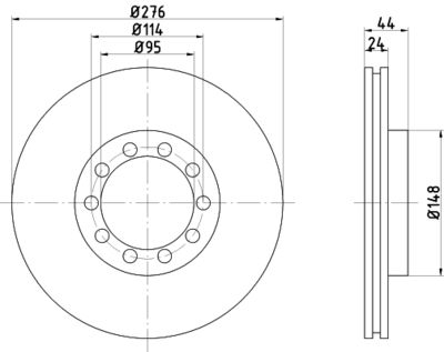Тормозной диск TEXTAR 93085700 для RENAULT TRUCKS MESSENGER