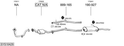 Układ wydechowy BOSAL SYS10429