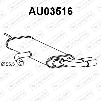 VENEPORTE AU03516 Глушитель выхлопных газов  для AUDI A3 (Ауди А3)