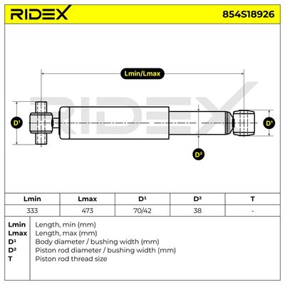амортисьор RIDEX 854S18926