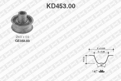 SNR KD453.00 Комплект ГРМ для OPEL (Опель)