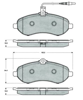 BREMSBELAGSATZ SCHEIBENBREMSE MTR MT500 0