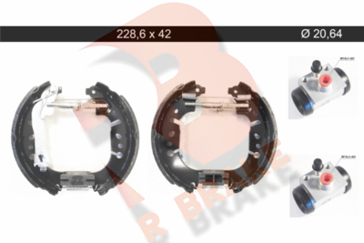 Комплект тормозных колодок R BRAKE 79RBKT0122 для FIAT TIPO
