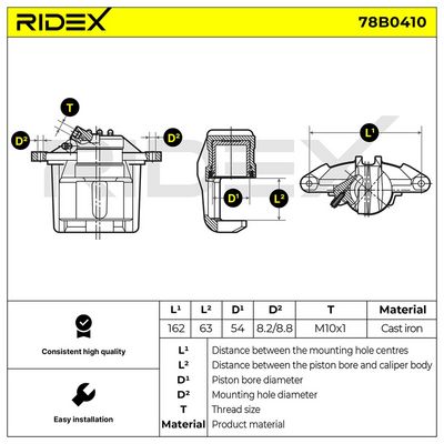 спирачен апарат RIDEX 78B0410