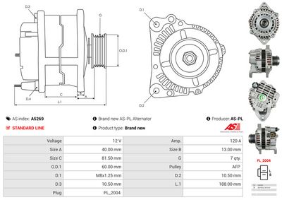 GENERATOR / ALTERNATOR AS-PL A5269 4