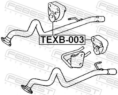 SET MONTARE SISTEM DE ESAPAMENT FEBEST TEXB003 1
