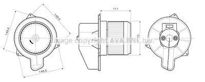 Вентилятор салона AVA QUALITY COOLING FT8489 для FIAT PANDA