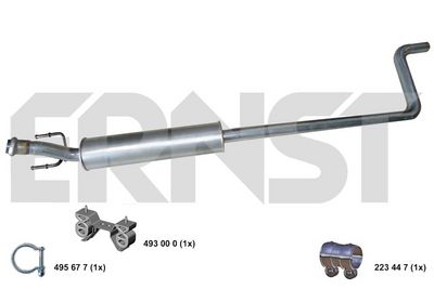 Tłumik środkowy ERNST 501118