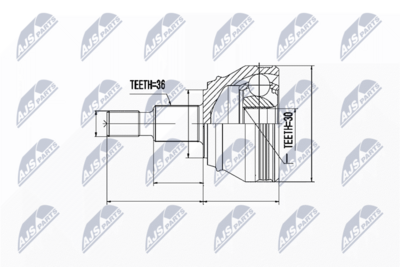 каре комплект, полуоска NTY NPZ-WW-005