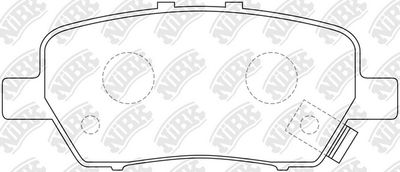 Комплект тормозных колодок, дисковый тормоз NiBK PN8506 для HONDA (GAC) ODYSSEY