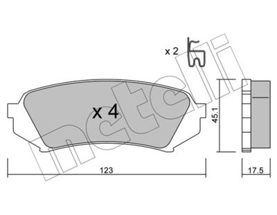 Brake Pad Set, disc brake 22-0453-0