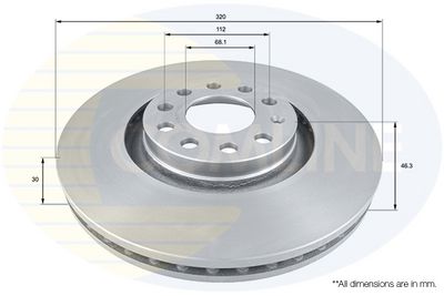 Brzdový kotouč COMLINE ADC1473V