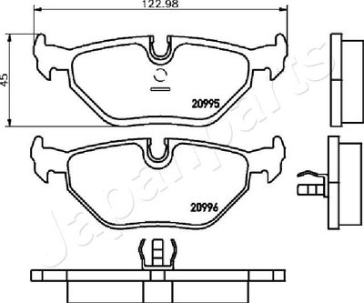 SET PLACUTE FRANA FRANA DISC JAPANPARTS PP0106AF 1