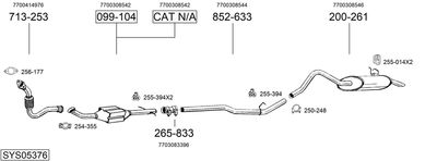 SISTEM DE ESAPAMENT BOSAL SYS05376