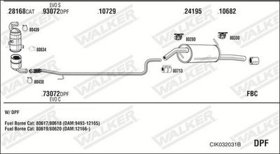 Изпускателна система WALKER CIK032031B