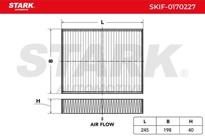 Филтър купе (поленов филтър) STARK SKIF-0170227