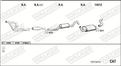 Изпускателна система WALKER VO74015