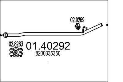 Rura wydechowa MTS 01.40292