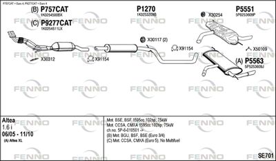 Układ wydechowy FENNO SE701