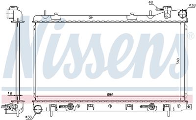 Radiator, engine cooling 67715