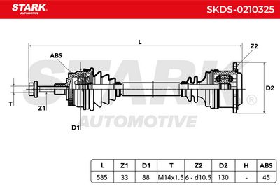 полуоска STARK SKDS-0210325