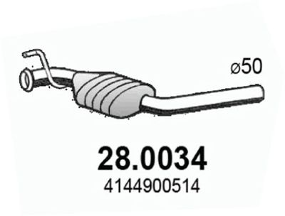 Катализатор ASSO 28.0034 для MERCEDES-BENZ VANEO