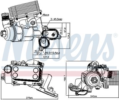 Oljekylare, motor NISSENS 90924