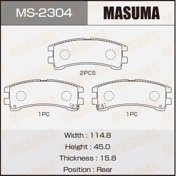 MASUMA MS-2304 Тормозные колодки барабанные для NISSAN TERRANO I (WD21) 3.0 i 4WD MASUMA MS-2304 Тормозные колодки барабанные для NISSAN TERRANO I (WD21) 3.0 i 4WD
