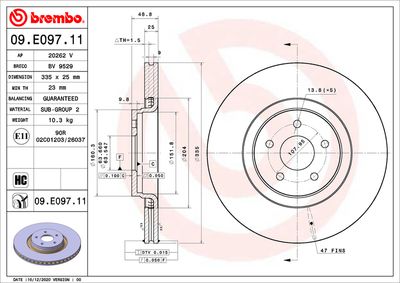 Bromsskiva BREMBO 09.E097.11