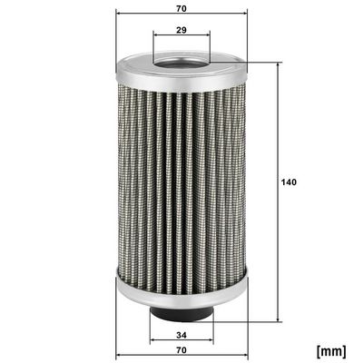 Hydraulisch filter (patroon) past: AEBI TT 60, TT 70 S, TT 90, TT 95, TP 98  BAUMANN 60NP  LIEBHERR LTM1030  MANITOU MB30F, 4RM20F, 4RM25F, 4RM30F