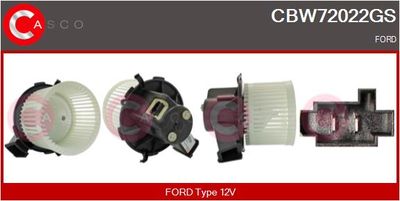 CASCO CBW72022GS Вентилятор салона  для FORD KA (Форд Kа)