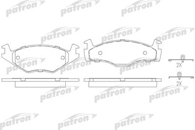 Комплект тормозных колодок, дисковый тормоз PATRON PBP392 для VW SCIROCCO