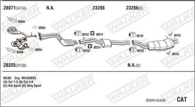 Изпускателна система WALKER BWH15455