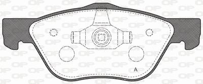 Комплект тормозных колодок, дисковый тормоз OPEN PARTS BPA0589.20 для FIAT STRADA