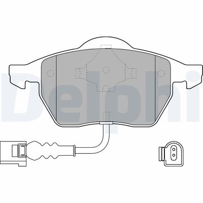 Zestaw klocków hamulcowych, hamulce tarczowe DELPHI LP1525