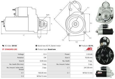 STARTER AS-PL S0155 4