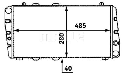 Радиатор, охлаждение двигателя MAHLE CR 453 000S для SKODA FAVORIT