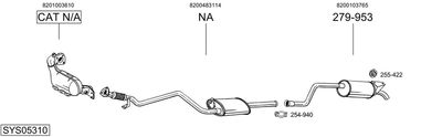 Układ wydechowy BOSAL SYS05310
