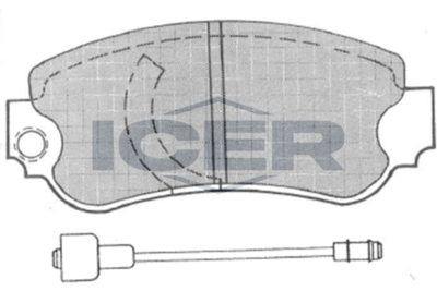 Комплект тормозных колодок, дисковый тормоз ICER 180344 для TALBOT 1307-1510