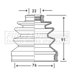 Bellow, drive shaft FIRST LINE FCB2781