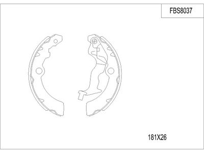 Комплект тормозных колодок FI.BA FBS8037 для NISSAN PIXO