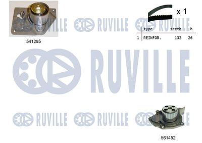 Водяной насос + комплект зубчатого ремня RUVILLE 5501132 для OPEL VIVARO
