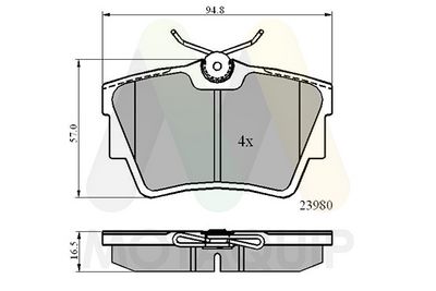 Sada brzdových destiček, kotoučová brzda MOTAQUIP LVXL1123