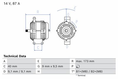 генератор BOSCH 0 986 042 720