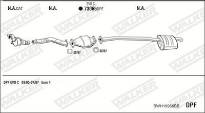 Изпускателна система WALKER BWH19956BB