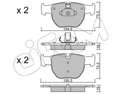 CIFAM 822-598-0 Тормозные колодки и сигнализаторы  для LAND ROVER RANGE ROVER III (L322) 4.4 4x4