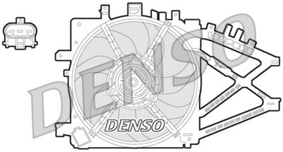 Вентилятор, охлаждение двигателя DENSO DER20014 для OPEL TIGRA