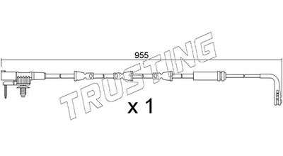 Сигнализатор, износ тормозных колодок TRUSTING SU.396 для JAGUAR I-PACE