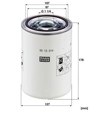 Hydraulisch filter (centrifugaal oliefilter, geschroefd)